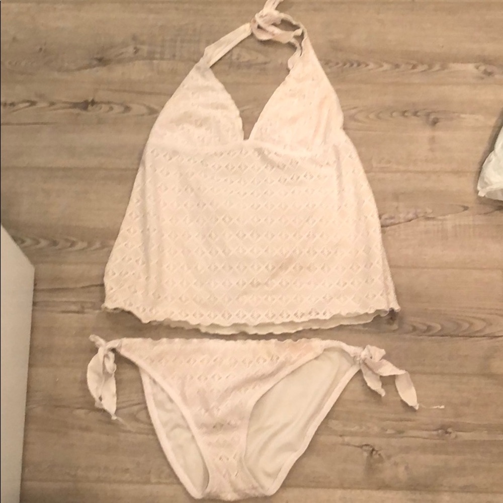White Mossimo Tankini Size L
